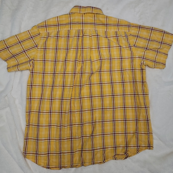 Abercrombie & Fitch Yellow Plaid Men's Shirt - Picture 4 of 4